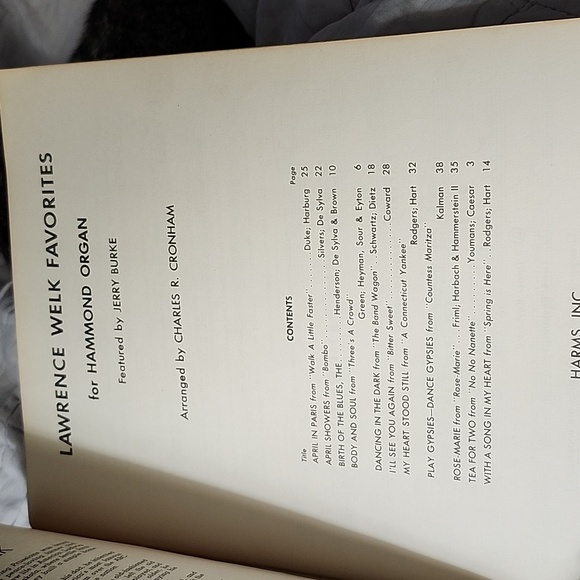 LAWRENCE WELK FAVORITES for HAMMOND ORGAN SHEET MUSIC - Picture 2 of 4